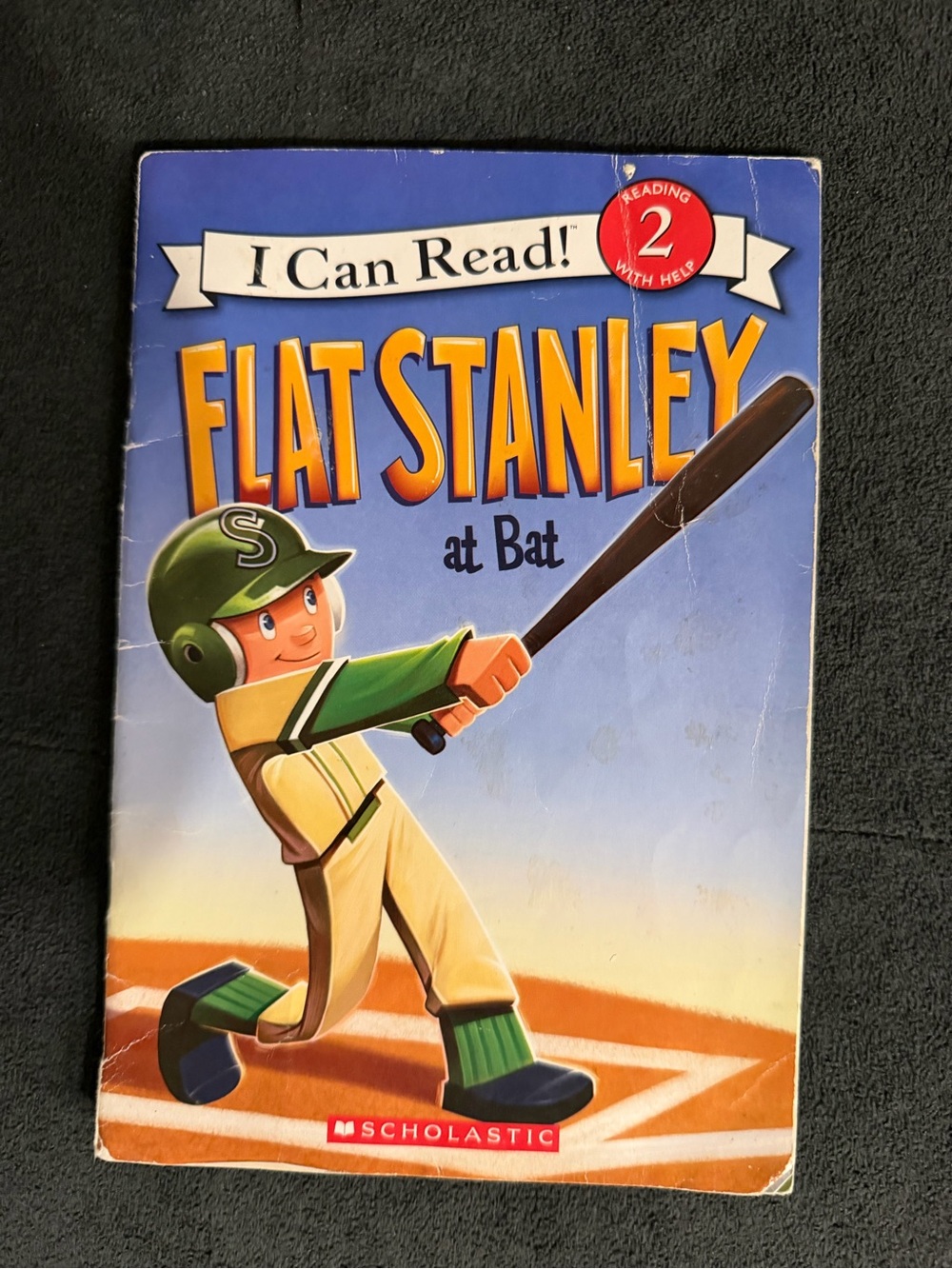 Scholastic Flat Stanley at Bat - Blue and Green Cover